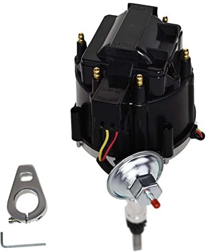 A-Team Performance Six Cylinder Complete HEI Distributor - 65K Coil & Automotive Wire - CNC Shaft & Distributor Assembly - Compatible with Toyota FJ40, FJ60 & GM Straight-6 Engines - Image 1